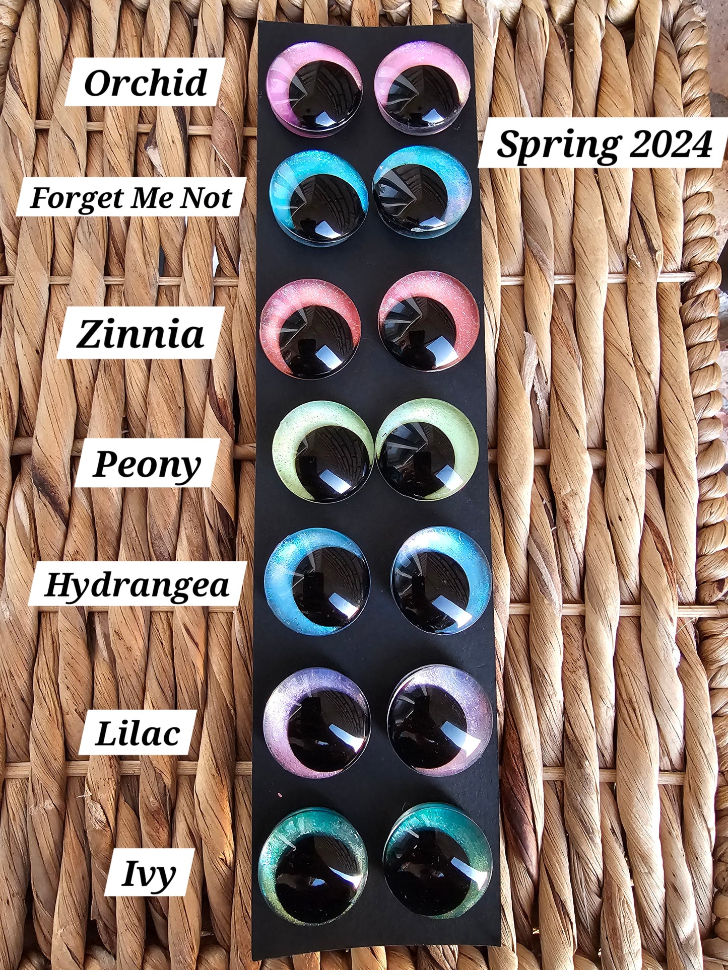 Individual Spring 2024 Handpainted Glitter Sinker Recessed Safety Eyes Amigurumi Crochet