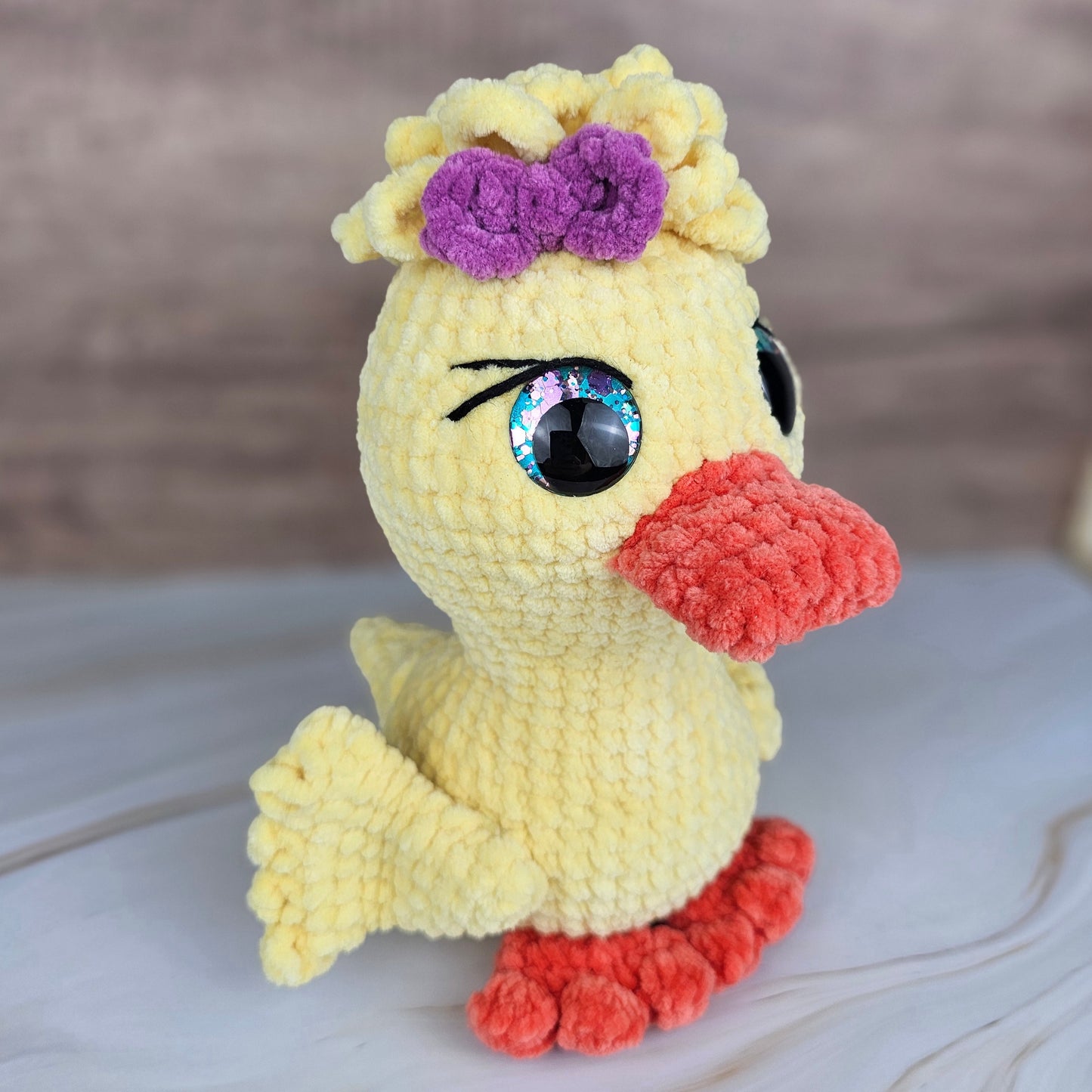 Dusty the Duck with Mallard Mod Crochet Pattern Easter English