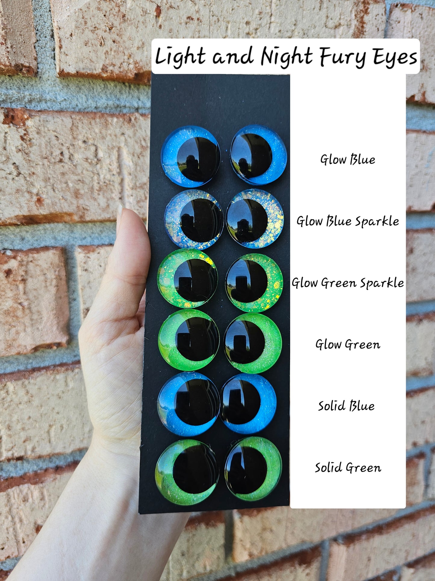Individual Light & Night Fury Handpainted Sinker Recessed Safety Eyes Amigurumi Crochet