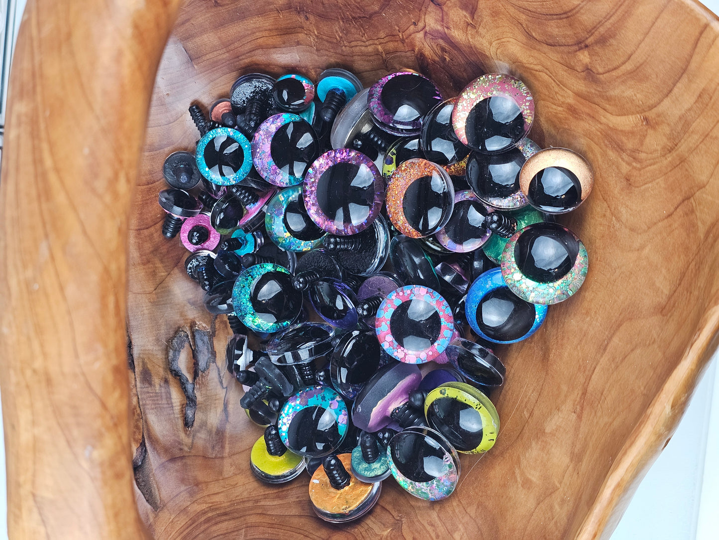 UPDATED: MYSTERY Bundle (7 Pairs) Handpainted Sinker Recessed Safety Eyes Amigurumi Crochet