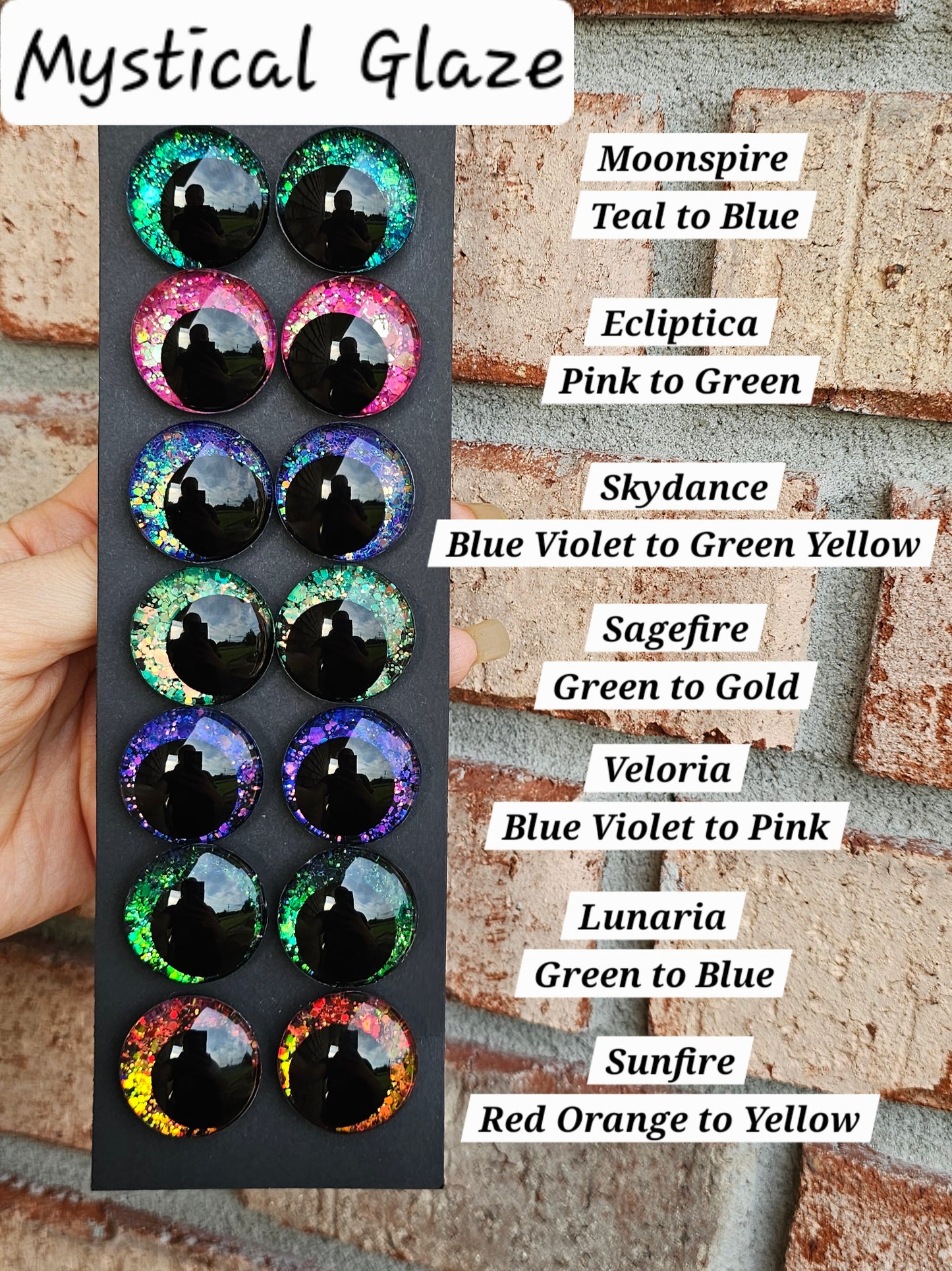 Bundle and Save Mystical Glaze Collection Handpainted Sinker Recessed Safety Eyes Amigurumi Crochet