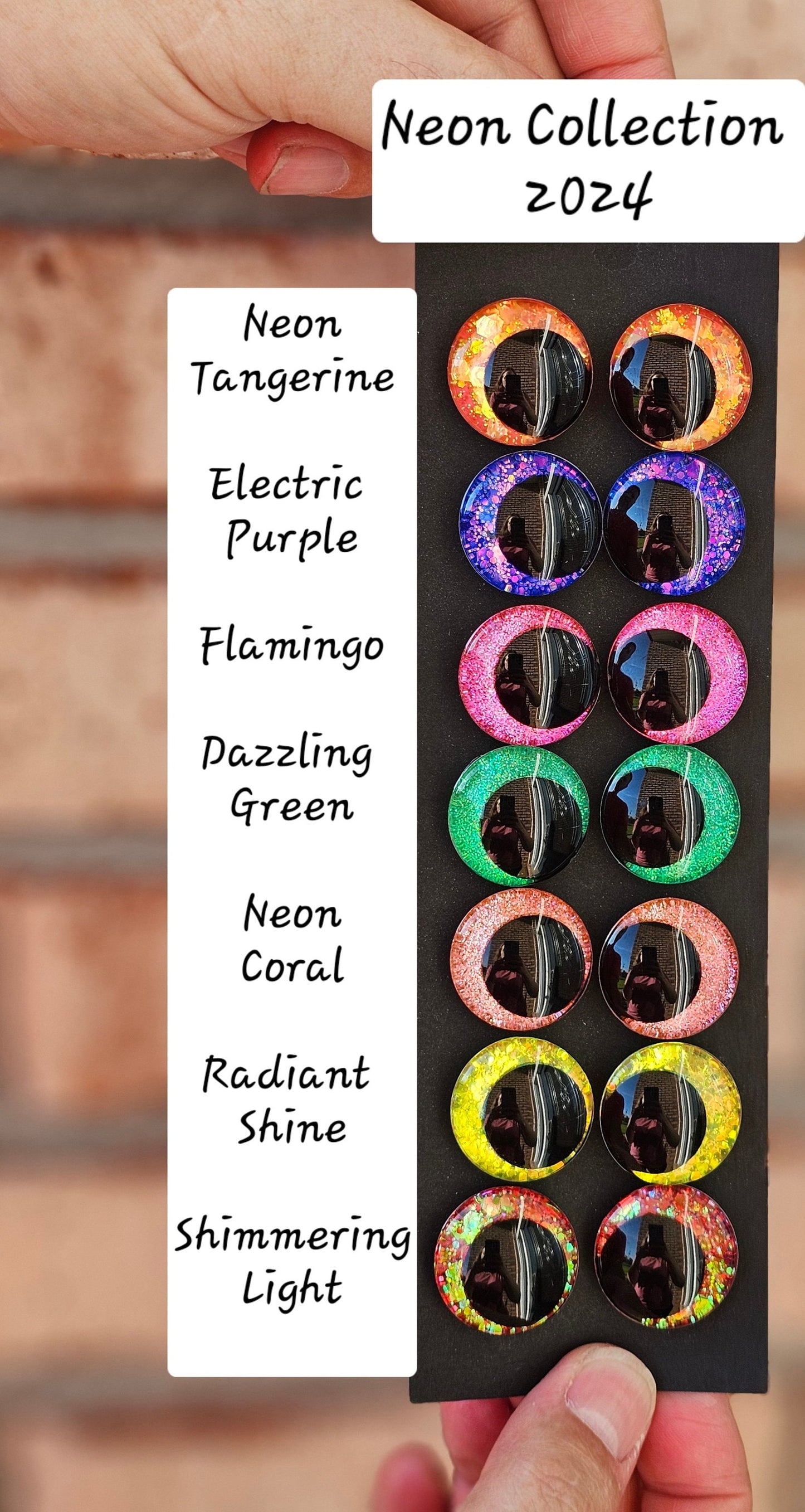 Individual Neon Collection 2024 Handpainted Sinker Recessed Safety Eyes Amigurumi Crochet