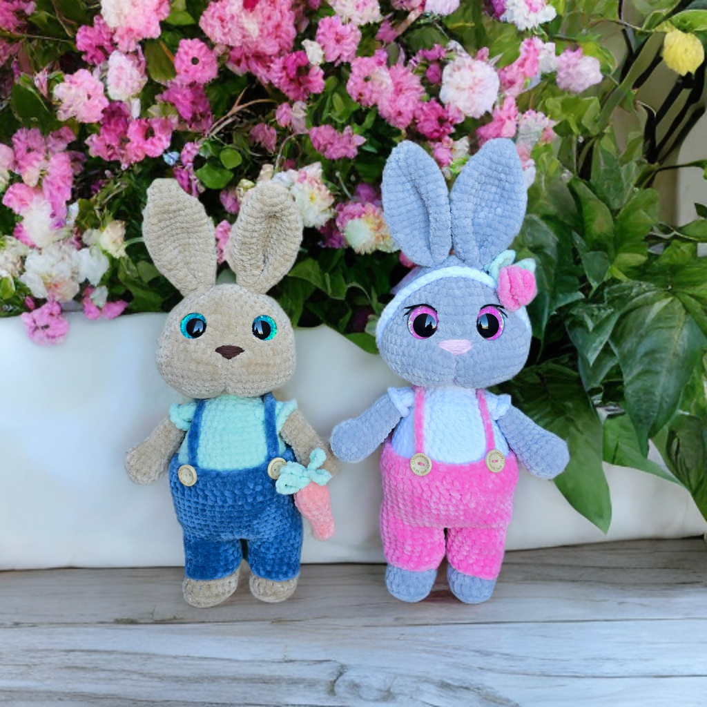 Harlow the Bunny Crochet Pattern Easter Bunnies English