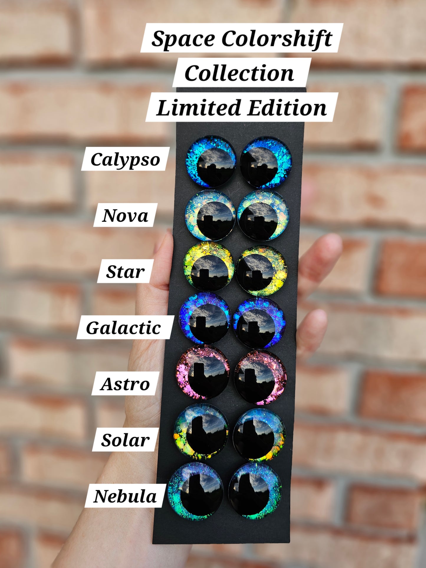 Individual Space Color Shift Collection Limited Edition Handpainted Glitter Sinker Recessed Safety Eyes Amigurumi Crochet