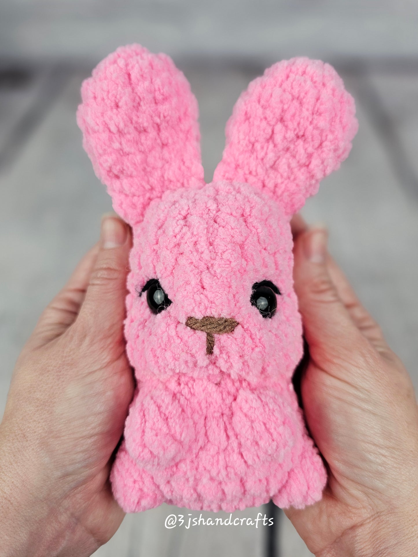 Crochet Custom Made Pocket Bunny Plush Stuffed Animal Handmade