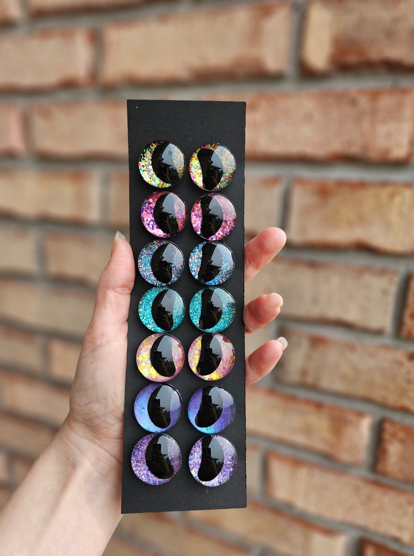 Card 2 Handpainted Glitter Sinker Recessed Safety Eyes Amigurumi Crochet