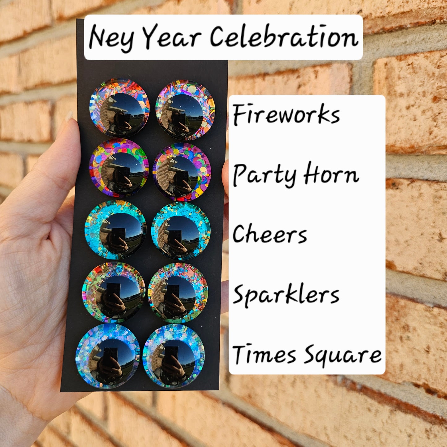 Bundle and Save New Year Celebration Handpainted Glitter Sinker Recessed Safety Eyes Amigurumi Crochet