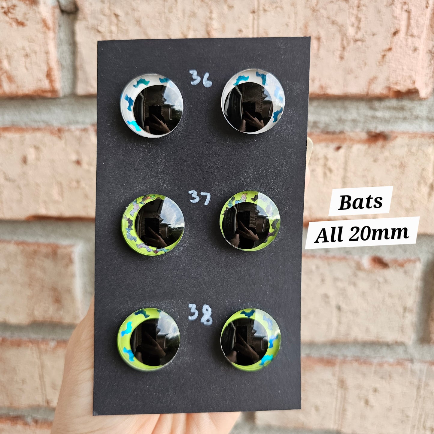 Christmas / Fall / Halloween Specialty Eyes 30% DISCOUNT APPLIED Handpainted Glitter Sinker Recessed Safety Eyes Amigurumi Crochet