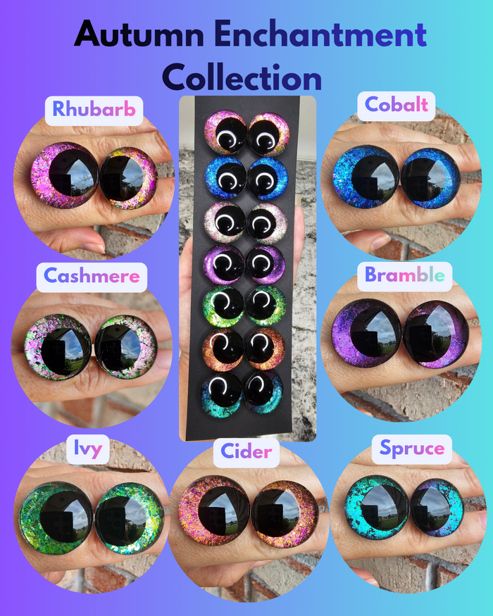 Bundle and Save Autumn Enchantment Handpainted Sinker Recessed Safety Eyes
