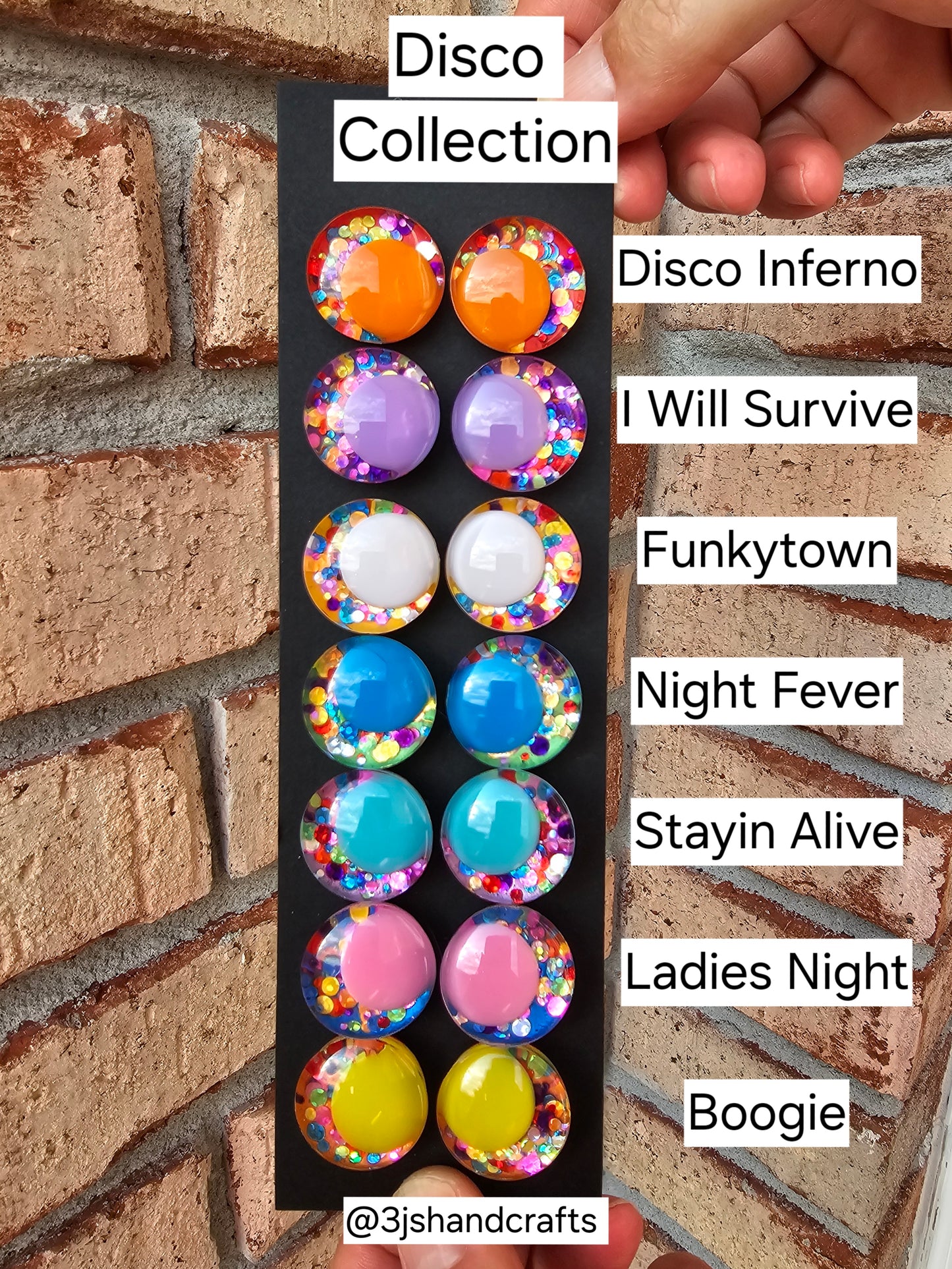 Bundle and Save Disco Collection Handpainted Glitter Sinker Recessed Safety Eyes Amigurumi Crochet