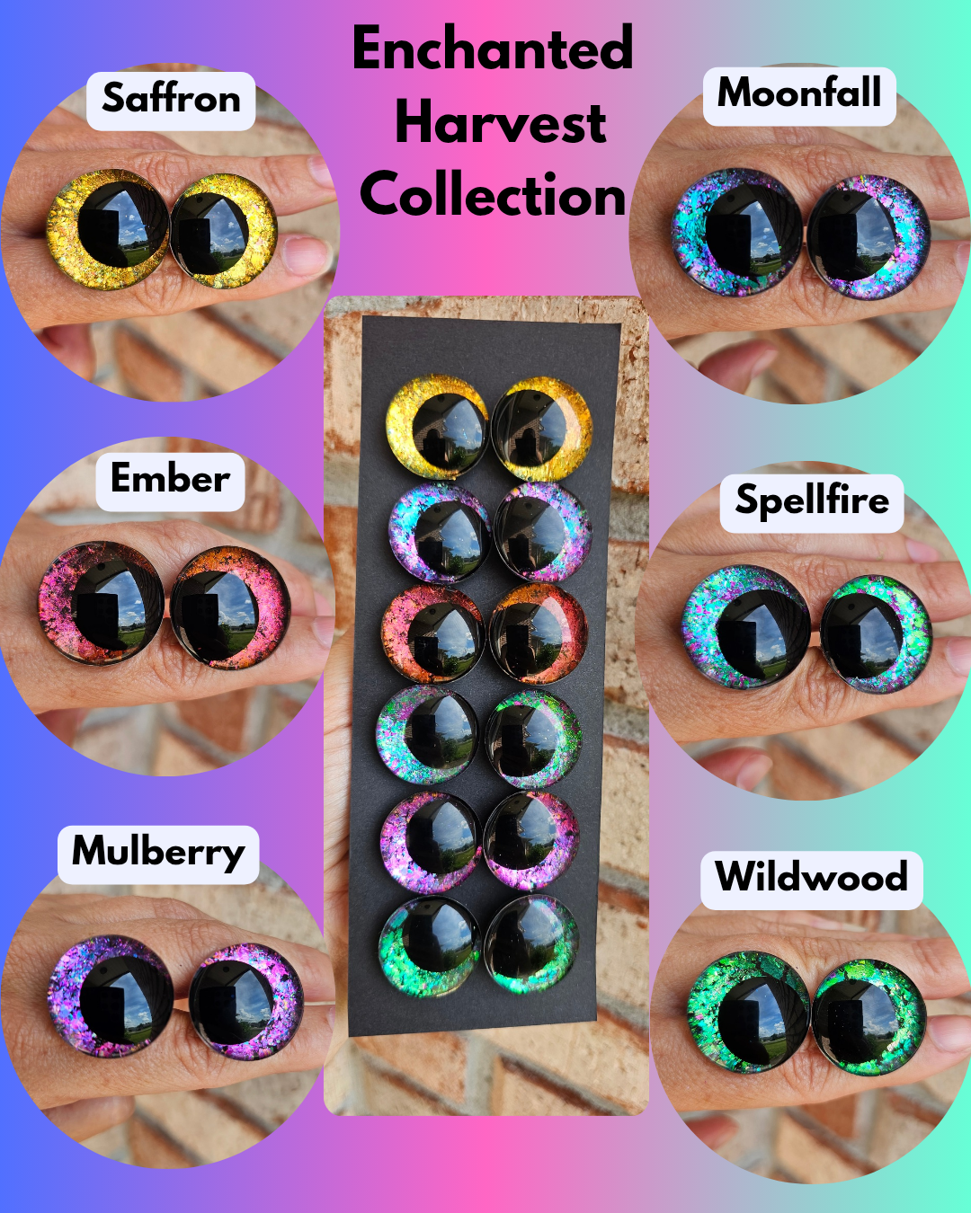 Bundle and Save Enchanted Harvest Handpainted Sinker Recessed Safety Eyes