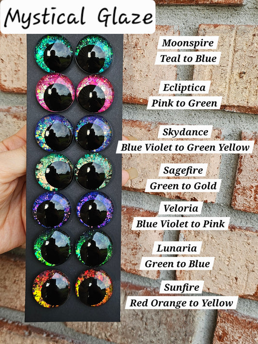 Bundle and Save Mystical Glaze Collection Handpainted Sinker Recessed Safety Eyes Amigurumi Crochet