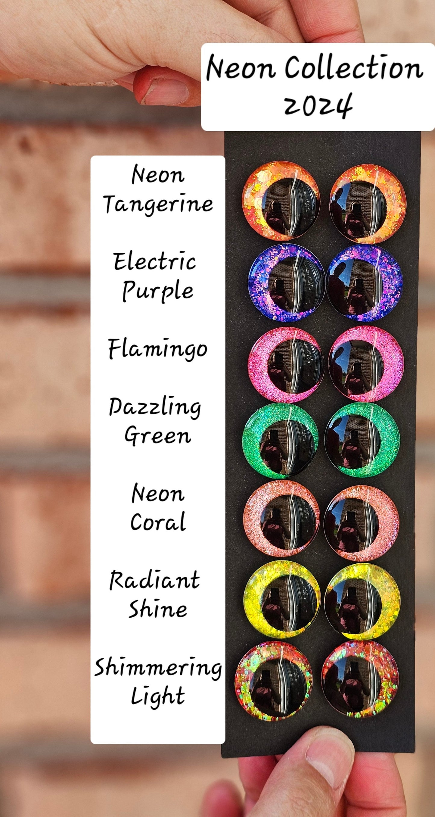 Neon Collection 2024 Handpainted Sinker Recessed Safety Eyes Amigurumi Crochet