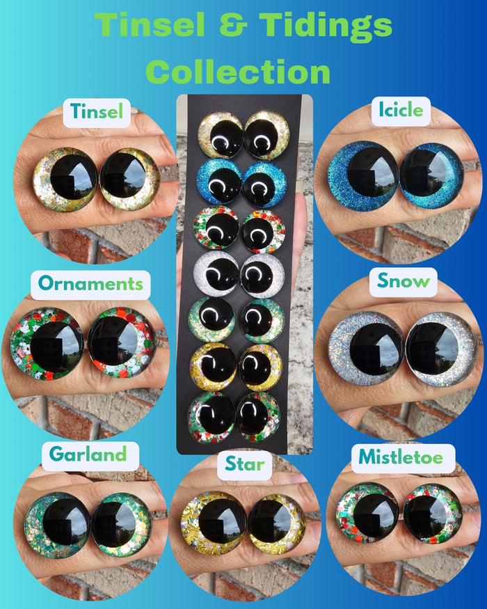 Bundle and Save Tinsel & Tidings Handpainted Sinker Recessed Safety Eyes