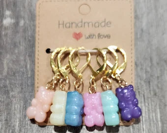 Gummy Bear Solid stitch markers 6pc