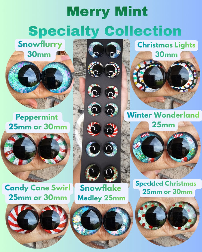 Individual Merry Mint Specialty Collection Handpainted Sinker Recessed Safety Eyes