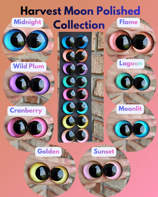 Individual Harvest Moon Polished Collection Handpainted Safety Eyes
