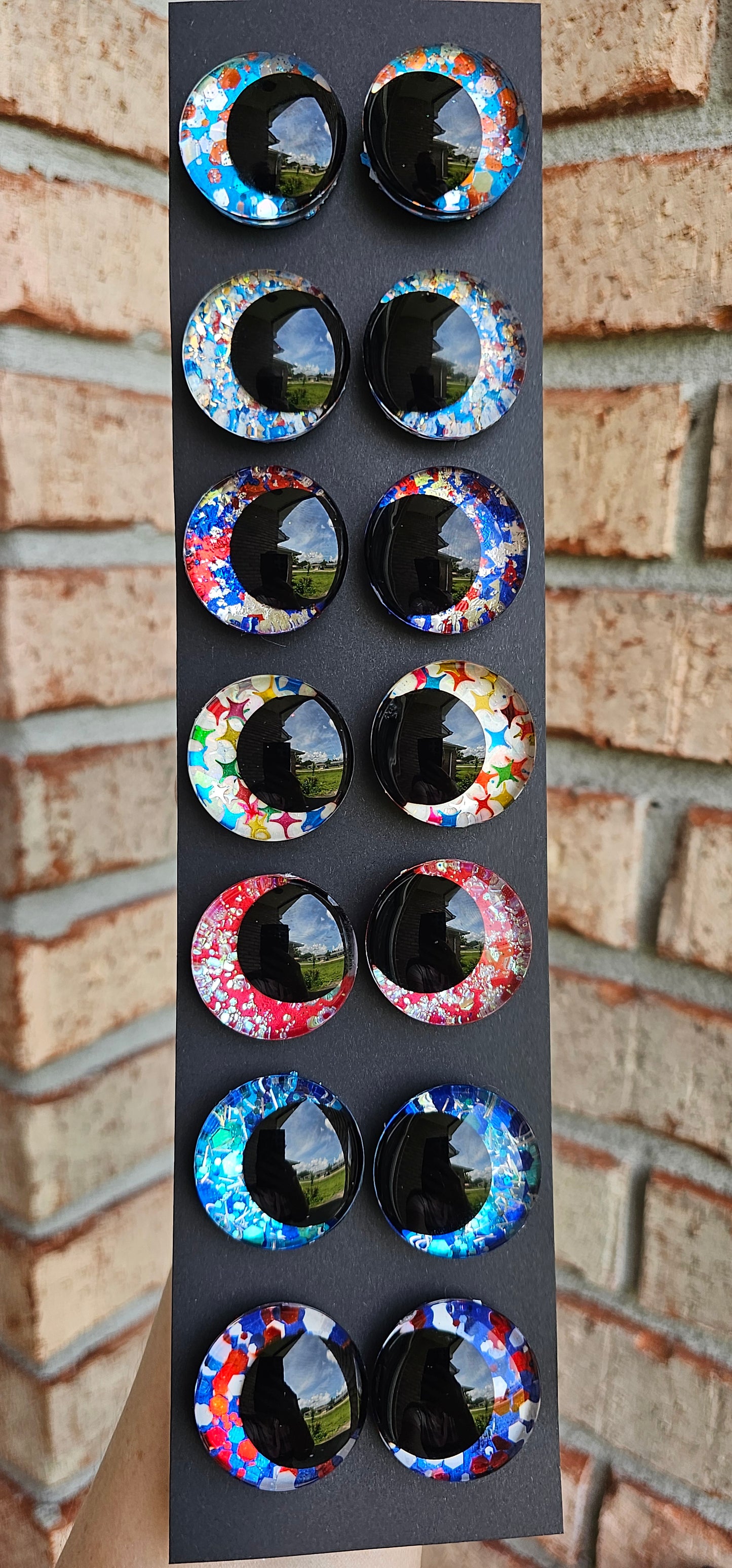 Bundle and Save Stars & Stripes Collection Handpainted Sinker Recessed Safety Eyes Amigurumi Crochet